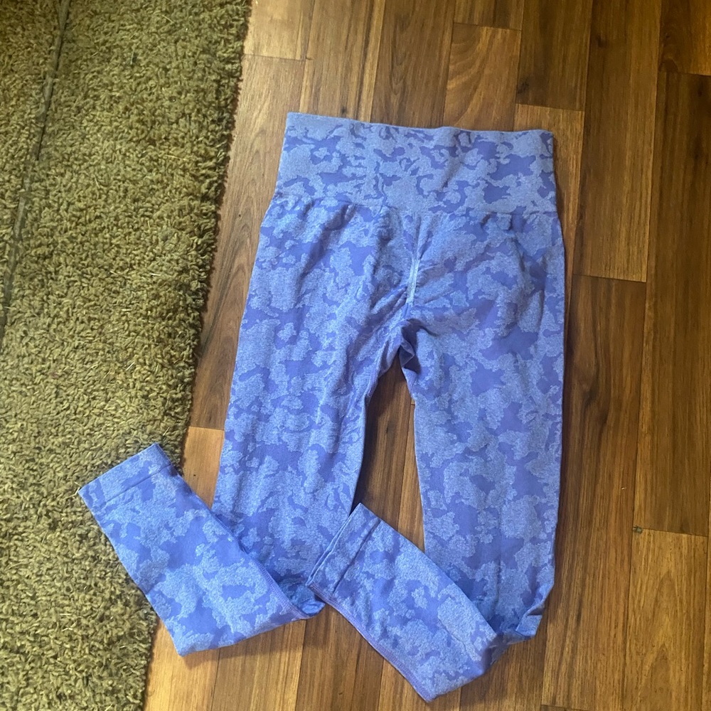Blue Camouflage Leggings
